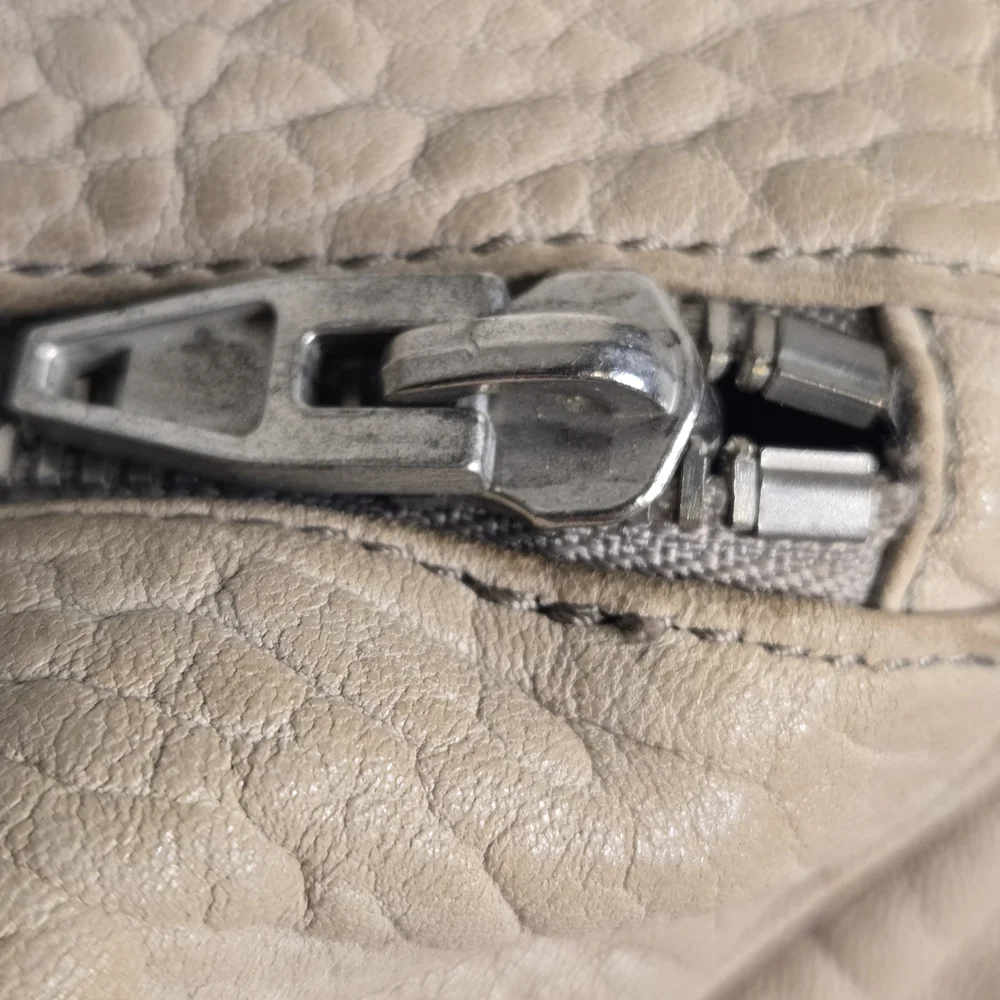 ALEXANDER WANG Pebbled Lambskin Rocco in Latte with Rose Silver Hardware